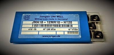 20st JONGEN  JMA18-12MR10-HT20  Wendeplatten   FP 12M HT20  Wendeschneidplatten
