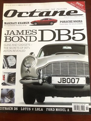 Octane Magazine February 2006 featuring Aston Martin, Maserati, Porsche, Lotus,