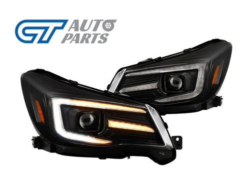 LED DRL Projector Sequential Headlights for 13-18 Subaru Forester S4 Xenon Type - Picture 3 of 18