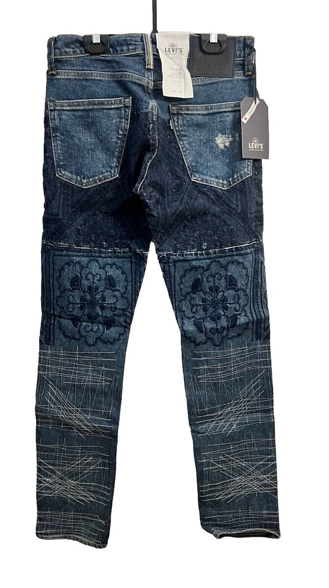 LEVI'S JEANS 511 SLIM PATCHWORK MADE IN JAPAN SELVEDGE DENIM