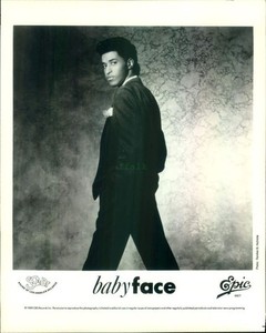 Press Photo: BABY FACE 8x10 B&W 1989 babyface