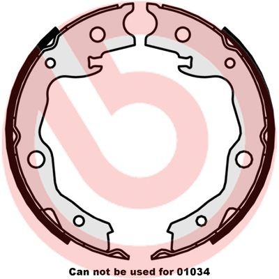 Brembo Bremsbackensatz, Feststellbremse S 56 545 FüR Nissan Renault Toyota-image
