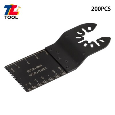 200PCS Wood Plastic Cutting Blade Quick Release Multitool Oscillating Saw Blades