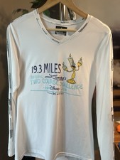 Disney runDisney Lumiere Graphic White V-Neck Long Sleeve Running L