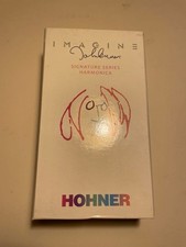 Hohner Imagine Signature Harmonica White with Case Beatles John Lennon 14