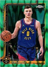 2025-26 Topps Chrome - Christian Braun #82 Aqua Refractor /199