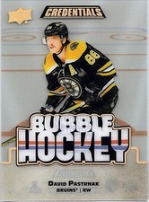 2022-23 UDCredentials David Pastrnak Bubble Hockey Gold Spectrum /25 SSP