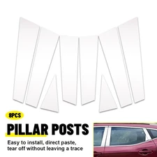 Set of 8 Pillar Post Window Door Decor Trim Chrome For 2014-2020 Nissan Rogue
