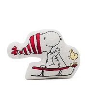 NWT PEANUTS Snoopy Sherpa Shape Holiday Winter Christmas Decorative Throw Pillow