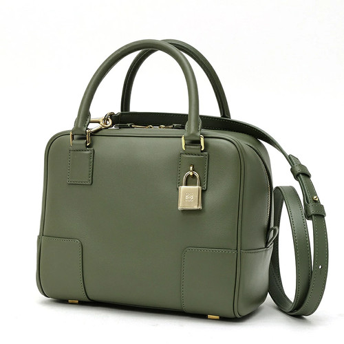 LOEWE Amazona 19 Square Shoulder Bag A039N10X03 Avocado Green Leather #035