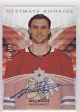 2020 Upper Deck Ultimate Collection Rookies 74/299 Tier 1 Alec Regula Auto 0a4