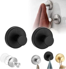 2025 Upgraded No-Drill Hooks, Suction Cup Hooks, Stainless Steel Suction Cup for