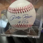 Pete Rose Autographed MLB Baseball Beckett Authentication '4256' Original