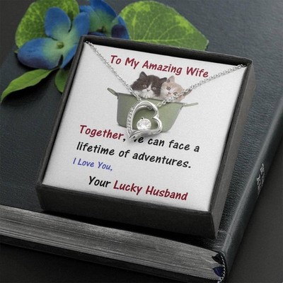 Forever Love Necklace, For Wife | Future Wife | Birthday | Anniversary | Cat Lov