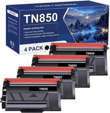 TN850 TN820 High Yield Toner Cartridge TN 850 TN-850 Replacement Black 