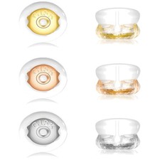 Comfortable Silicone Earring Backs, 18K Gold