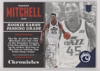 2017 Panini Chronicles Rookies Blue 107/199 Donovan Mitchell #123 Rookie RC 0s5s