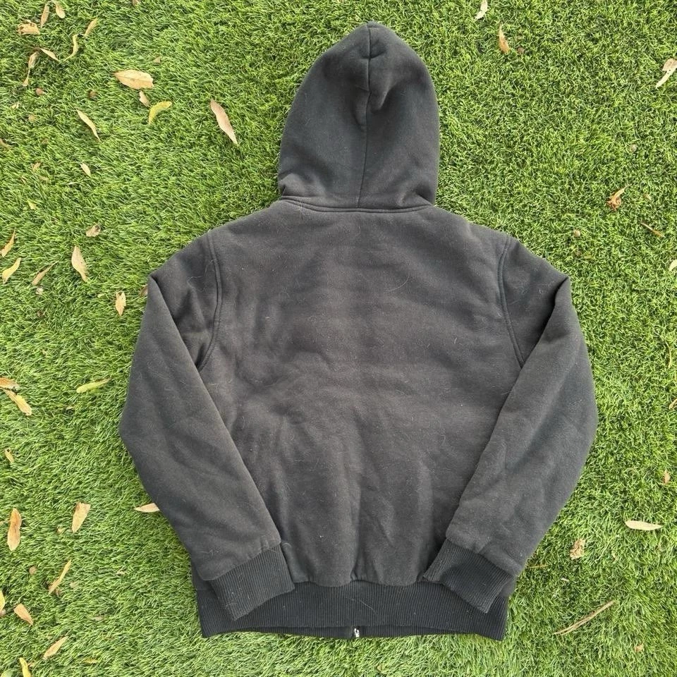 Mossimo Sudadera con Capucha Negra Cremallera Buen Estado Ideal para Invierno Foto 3 de 4