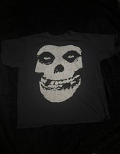 Misfits Fiend Skull Black T-Shirt Rock & Pop Music Band Tee Classic Graphic Top