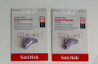 2 x New SanDisk Ultra Duel Drive Go 256GB USB Type-C Flash San Disk Purple Lilac