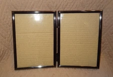 Hinged Double 5" X 7" Silver Tone Photo Frame