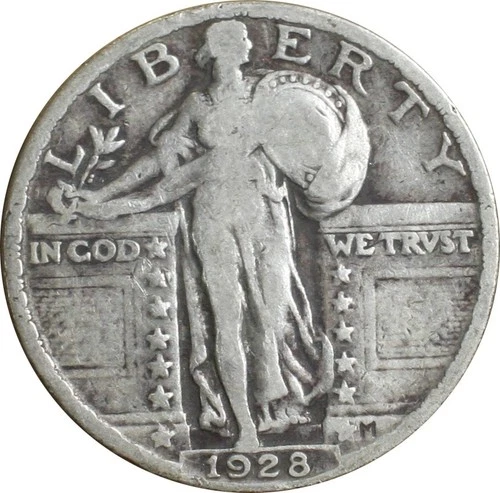 1928-p Liberty Head Quarter 25c VF+ Nice Original Coin