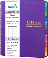 2026 Appointment Book - January - December 2026, Appointment Planner with Weekly