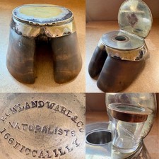 Rowland Ward & Co, 1880- 1890, silver plated, restoration piece ink well, lidded