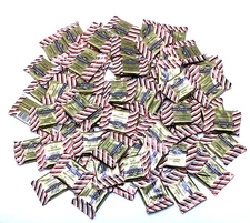 2 Lb BULK Ghirardelli Peppermint Bark Milk Chocolate Squares 90 Wrapped  Pieces