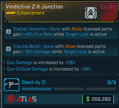 Borderlands 4 VINDICTIVE Z-X JUNCTION ⭐ENHANCEMENT⭐ ATLAS ⭐GUN