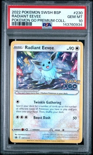 2022 POKEMON SWSH BLACK STAR PROMO #230 RADIANT EEVEE PSA 10