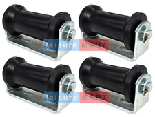 Boat Trailer Brackets with Flat Keel Rollers 16mm Bore x 4