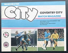 Manchester City v Coventry City   22-11-1980       FREE POSTAGE