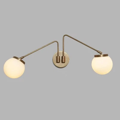 Aplique de pared de vidrio doble de mediados de siglo lámpara de techo modern... - Imagen 1 de 4