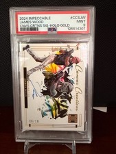 2024 Panini Impeccable - Canvas Creations James Wood #CCS-JW /10 PSA 9