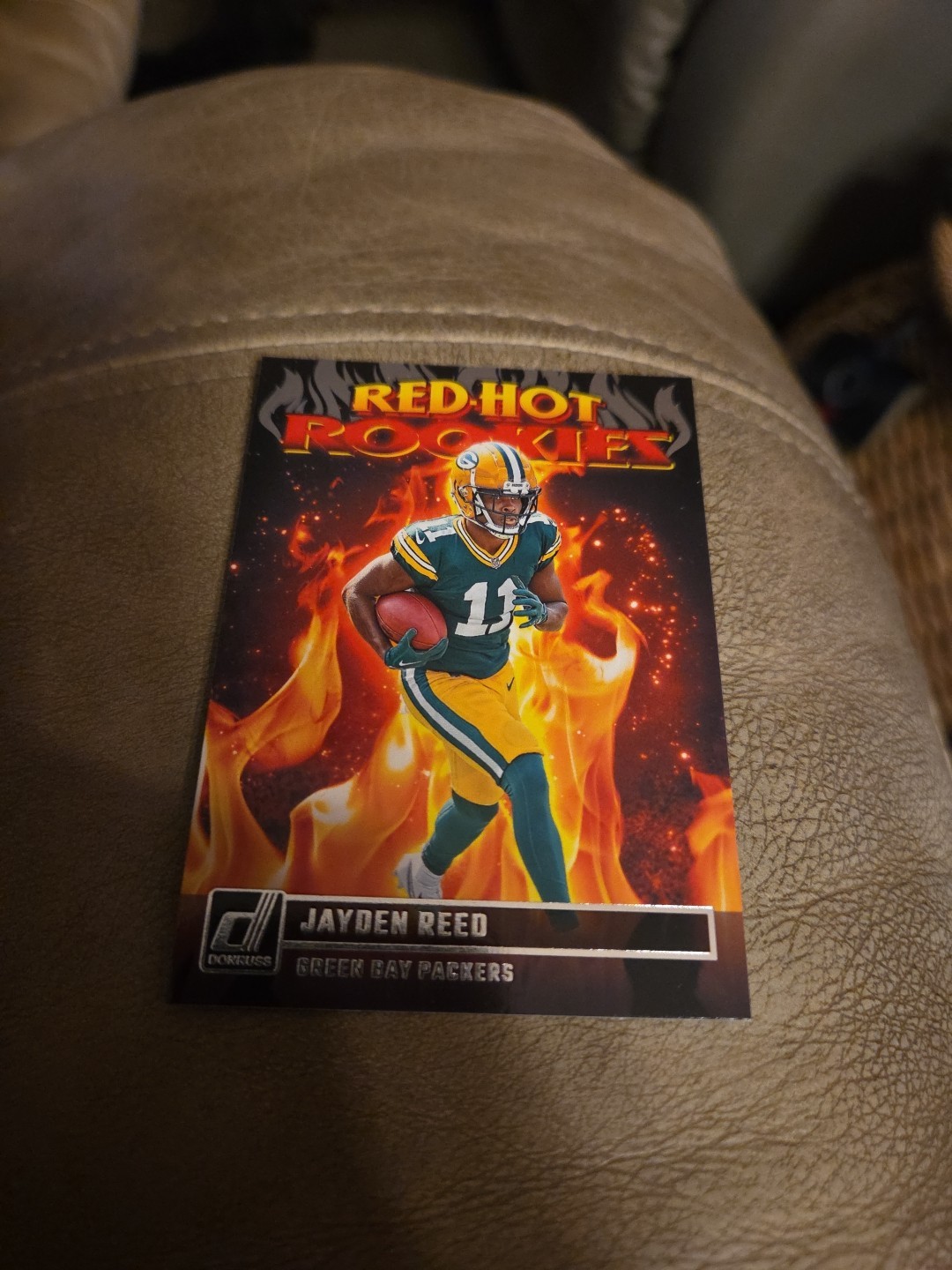 2023 Donruss Football Jayden Reed Red Hot Rookies #RHR-8 Packers