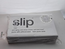 Slip Pure SILK Pillowcase Anti Aging- White QUEEN/STANDARD - 20"x 30 NEW IN BOX