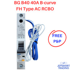 BG B40 40A 30mA Type AC Full Height RCBO 40Amp 6kA CURB40 British General - NEW!