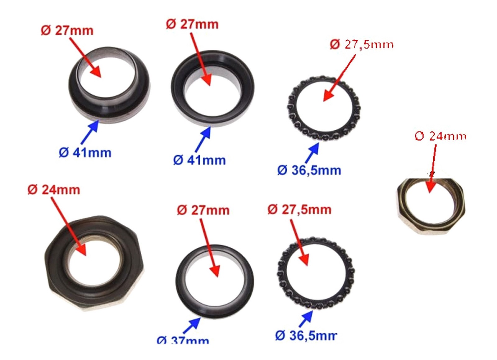 Roulements de roue de direction cpl en acier forgé renforcé pour buggy