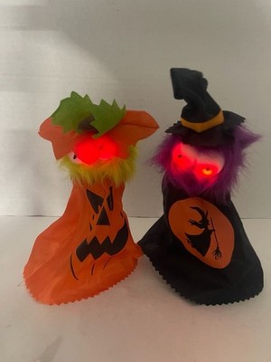 VIDEO - Rare Dan Dee Halloween Press Down Jump Up Pumpkin and Witch Set (Works)