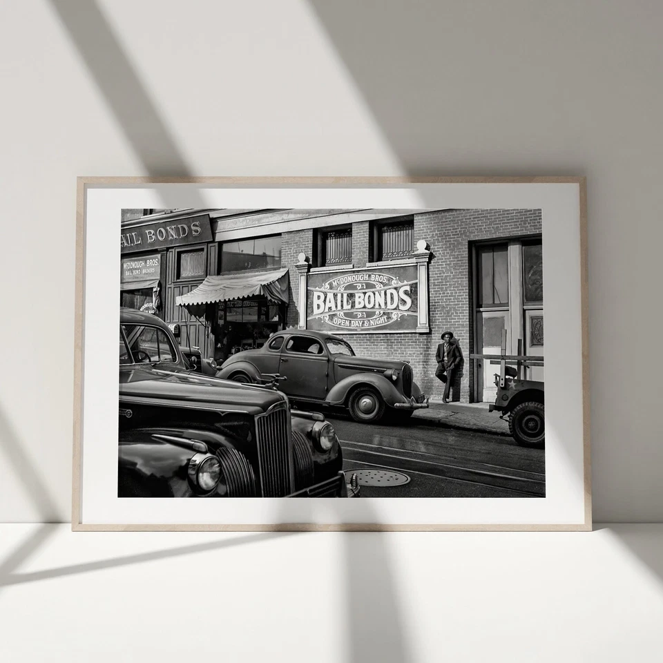 旧金山 20 世纪 30 年代艺术印刷品-复古黑色白色摄影墙面装饰 — 第 3/3 张图片