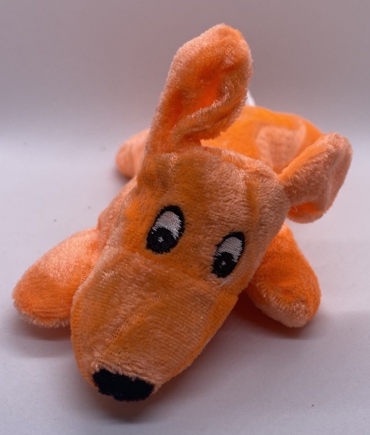 National Prize Orange Puppy Dog Inch Plush Stuffed Animal Toy EUC