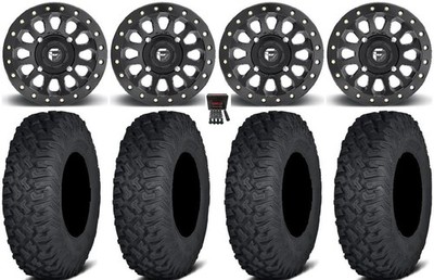 Fuel Vector Beadlock 15'' Wheels Bk 30'' Coyote Tires Can-Am Commander Maverick