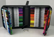 ZSCM Brush Pens Markers Set with Zipper Case Replacement Nibs Assorted Colors