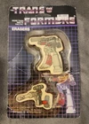 Vintage 1985 Tranformers Spindex "Megatron"Eraser Set. Still Sealed!