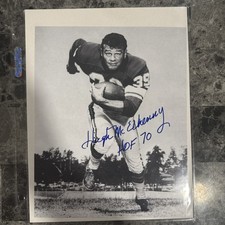 Hugh McElhenny, NFL Hall Of Fame Halfback Autographed Football 8 x 10 Photo