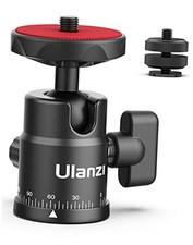 Mini Ball Head, ULANZI Panoramic Tripod Head  Dual Hot Shoe Mount DSLR H28