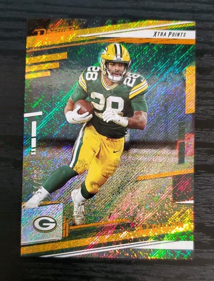 2022 Prestige #106 Xtra Points Shimmer AJ Dillon /75