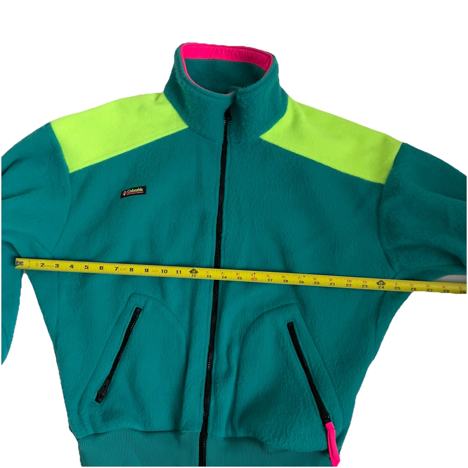 Columbia Bugaboo Interchange 3-in-1 Jacket Men’s L Vintage 90s Neon Ski Coat