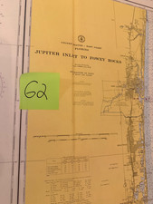 Jupiter Inlet to Fowery Rocks - US Coast & Geodetic Survey Nautical Maritime Map